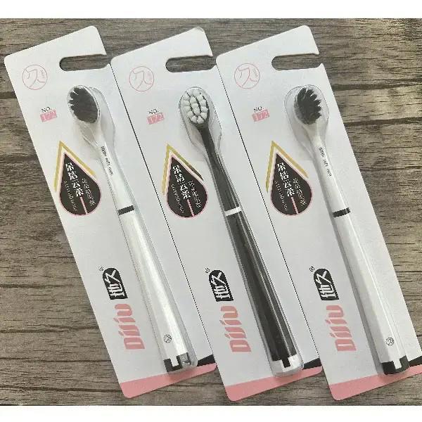 2-6 Elegant Toothbrushes White - Black