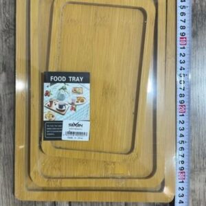 9-5 Wooden Serving Tray Set 3*1 Rectangular