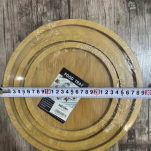 9-7 Round Wooden Serving Tray Set 3*1