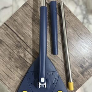 Triangular floor polisher with stick