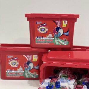 6-8 washing capsules, 20*1 plastic pack